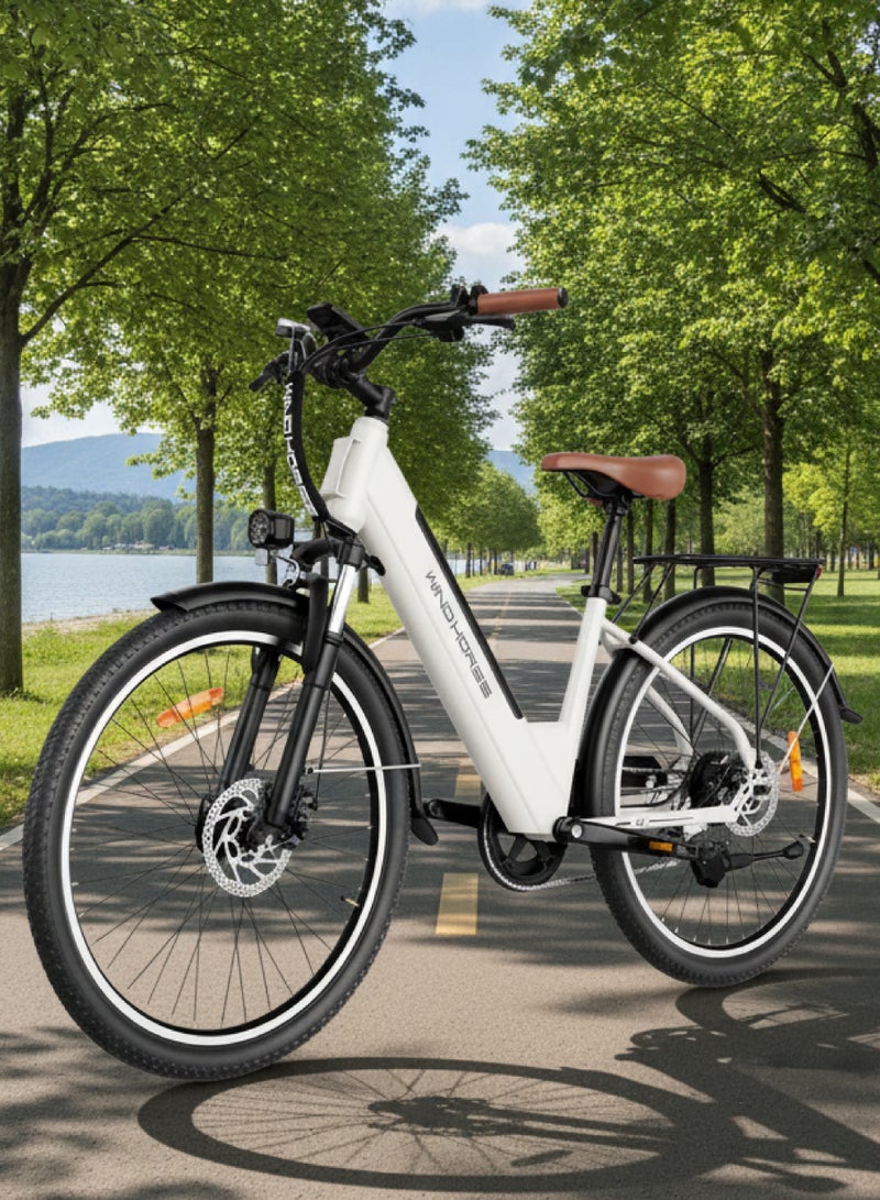 ويندهورس دراجة ويندهورس F2 الكهربائية للبالغين – محرك 350 واط، بطارية قابلة للإزالة، مدى يصل إلى 80 كم، ناقل حركة شيمانو 7 سرعات، إطارات 26 بوصة، فرامل قرصية مزدوجة، 3 أوضاع قيادة - Image 5